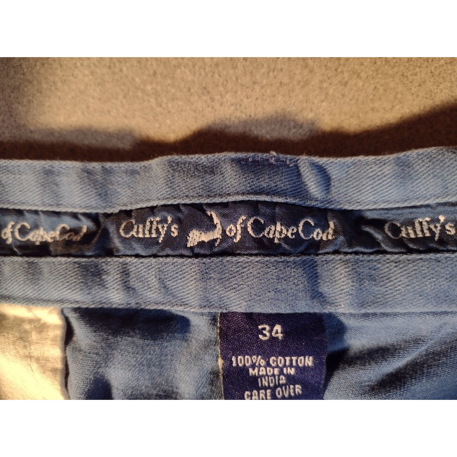Cuffy's of Cape Cod, Blue W34 Shorts label