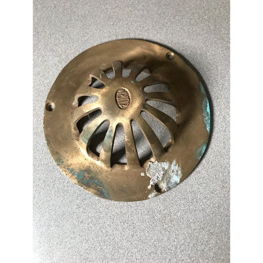 Zurn 6" Brass Drain Cover Semi Dome 21095-2 top view some oxidation
