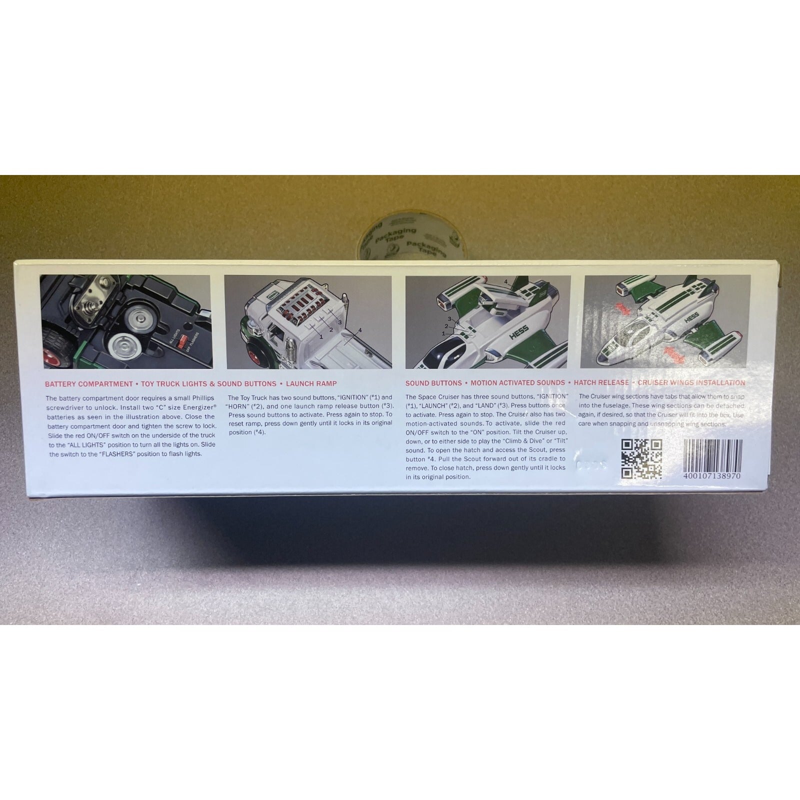 HESS Truck 400107138970 2014 side of box item details