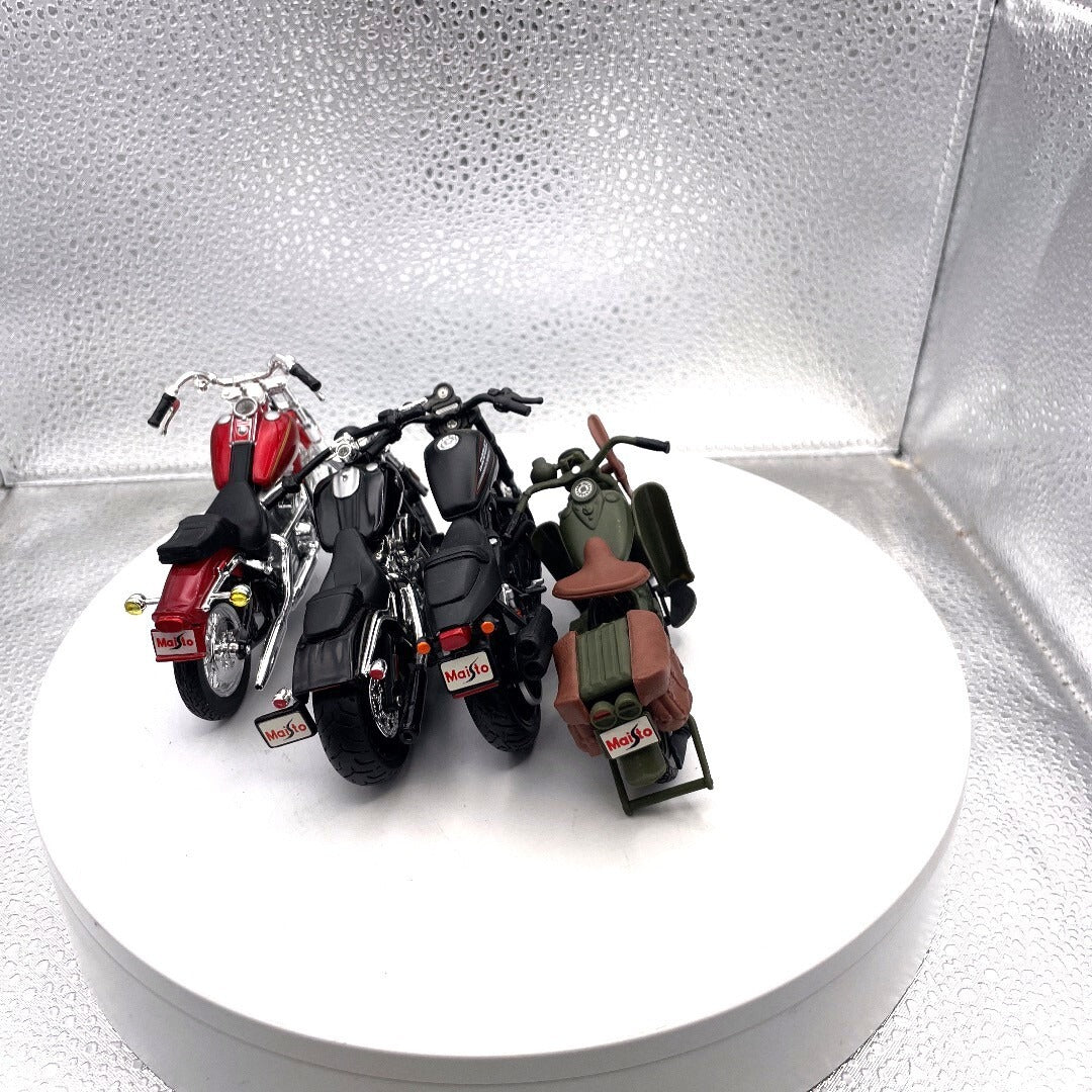 Maisto Harley Davidson Motorcycle Die Cast Lot of 4, Scale: 1/18 rear view