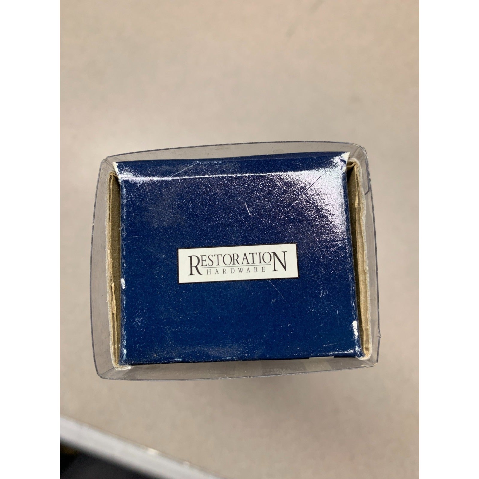 Torque Angle Ratchet Driver Restoration Hardware side of box with Restoration Hardware logo