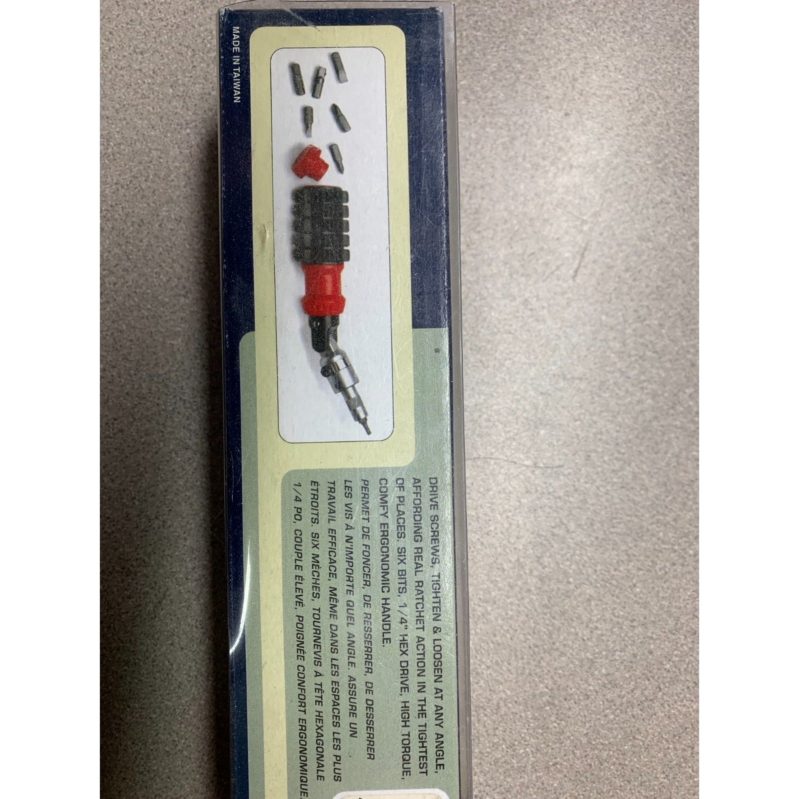 Torque Angle Ratchet Driver Restoration Hardware side of box with product image and details