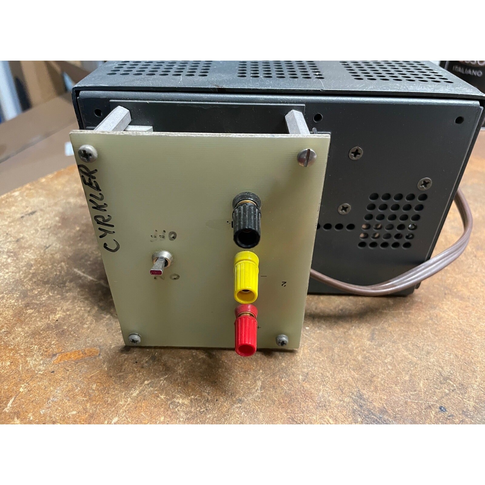 Lambda LXD-D-152-R regulated power supply back panel switch and contacts