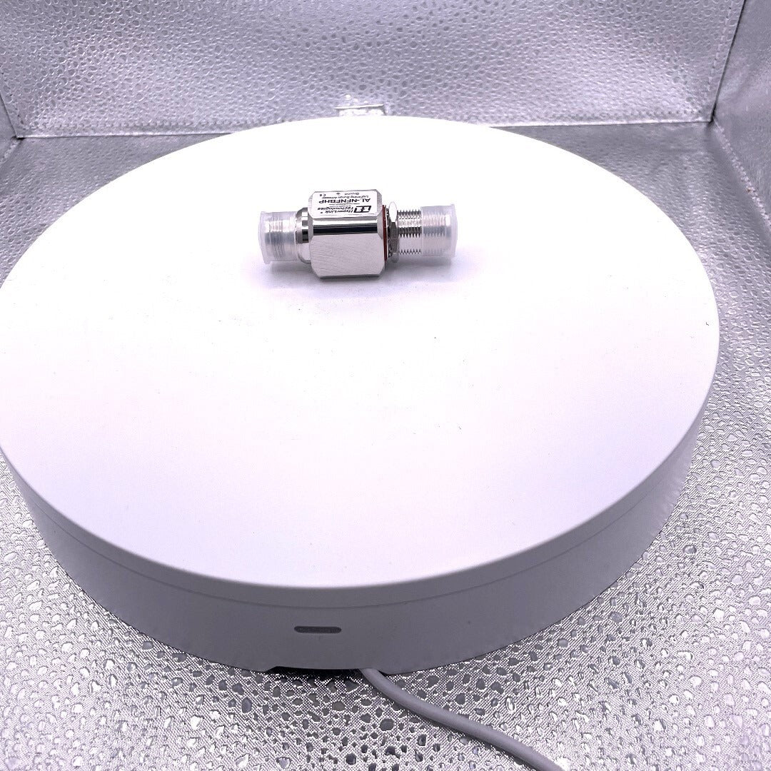 HyperLink Technologies Lightning Surge Arrester AL-NFNFBHP front view connections capped