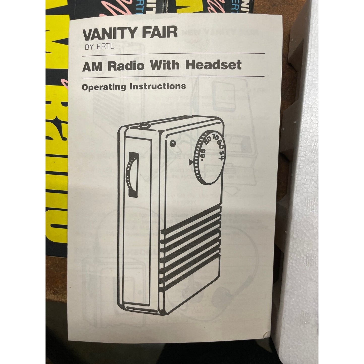 Vintage Michael Jackson AM Radio manual