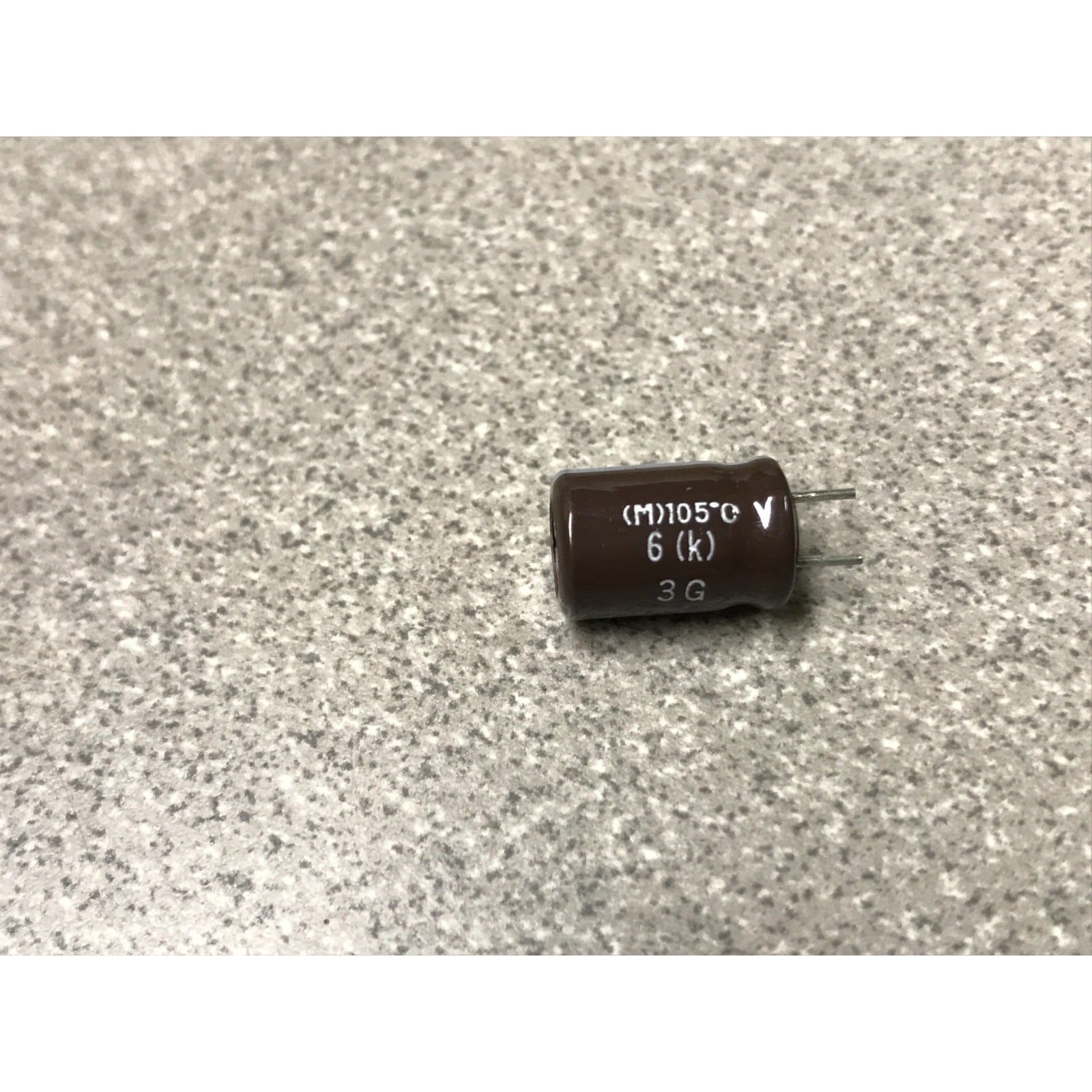 220UF 35V UCC Aluminum Electrolytic Capacitors - Radial Leaded closeup of capacitor