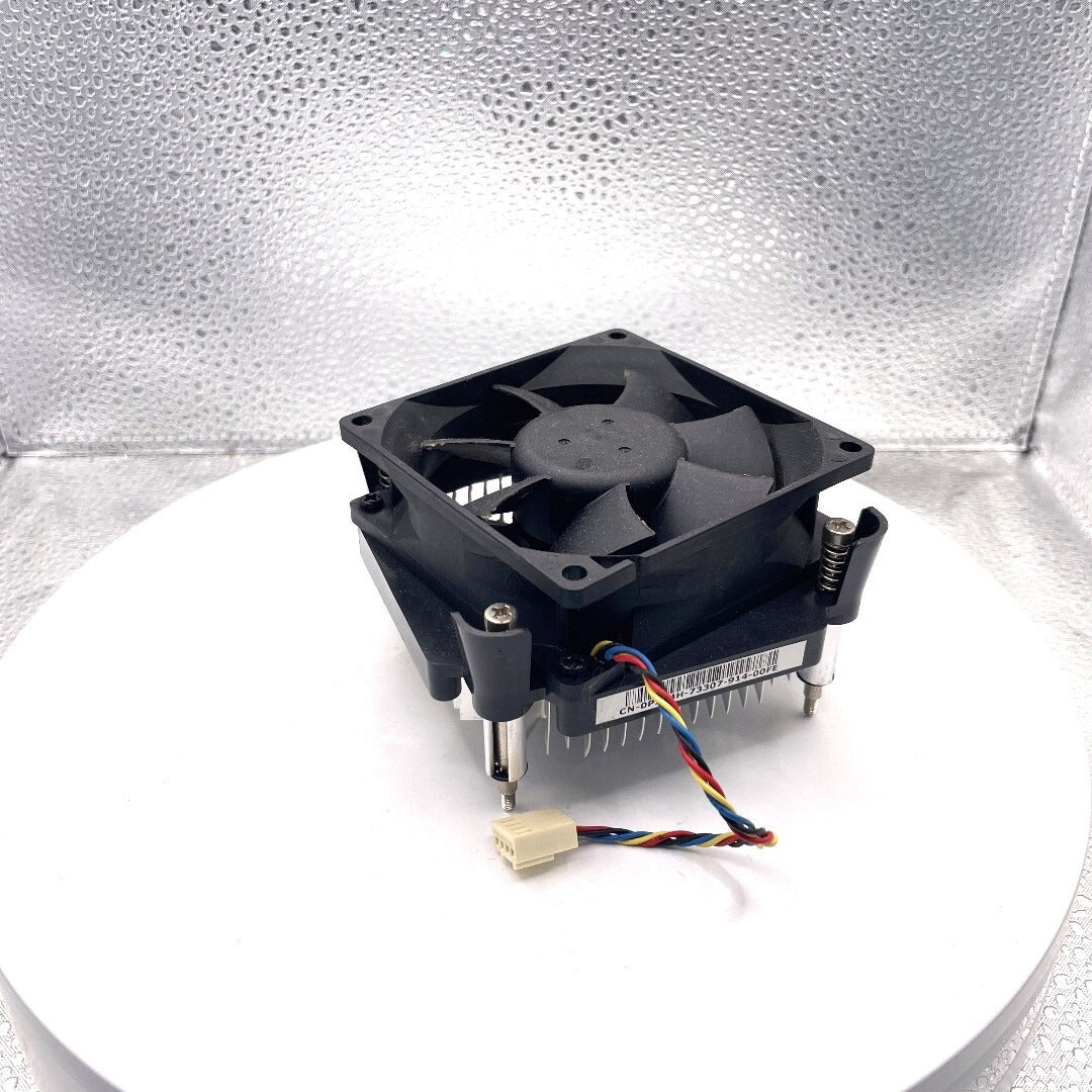 Delta CN-0P244H-73307-914-00FE Cooling Fan with Heatsink front and side view with connector