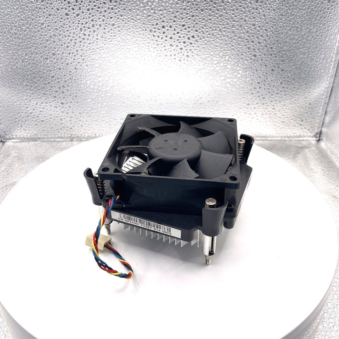 Delta CN-0P244H-73307-914-00FE Cooling Fan with Heatsink top and side view with connector