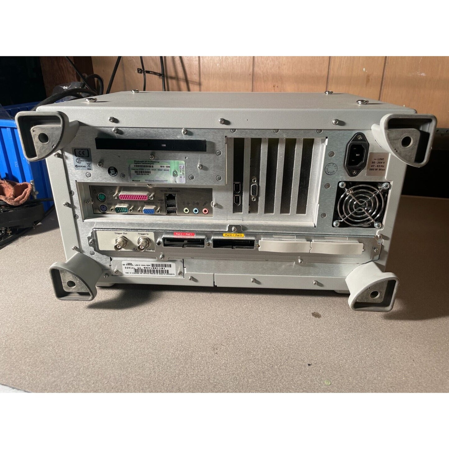 HP/Agilent 1682A Standalone Logic Analyzer back panel connections 