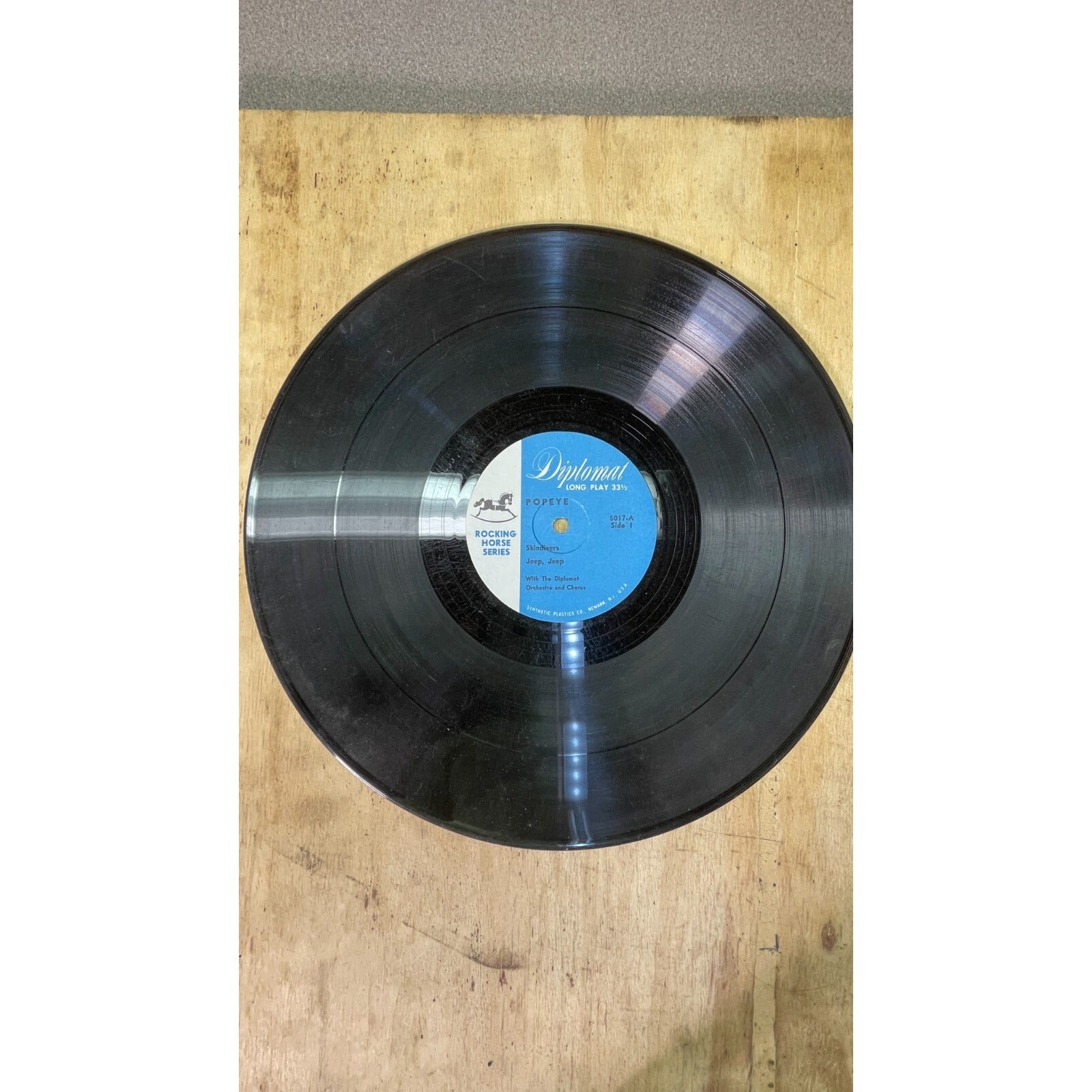 Diplomat Records Popeye the Sailor Man Record 5017 front of record