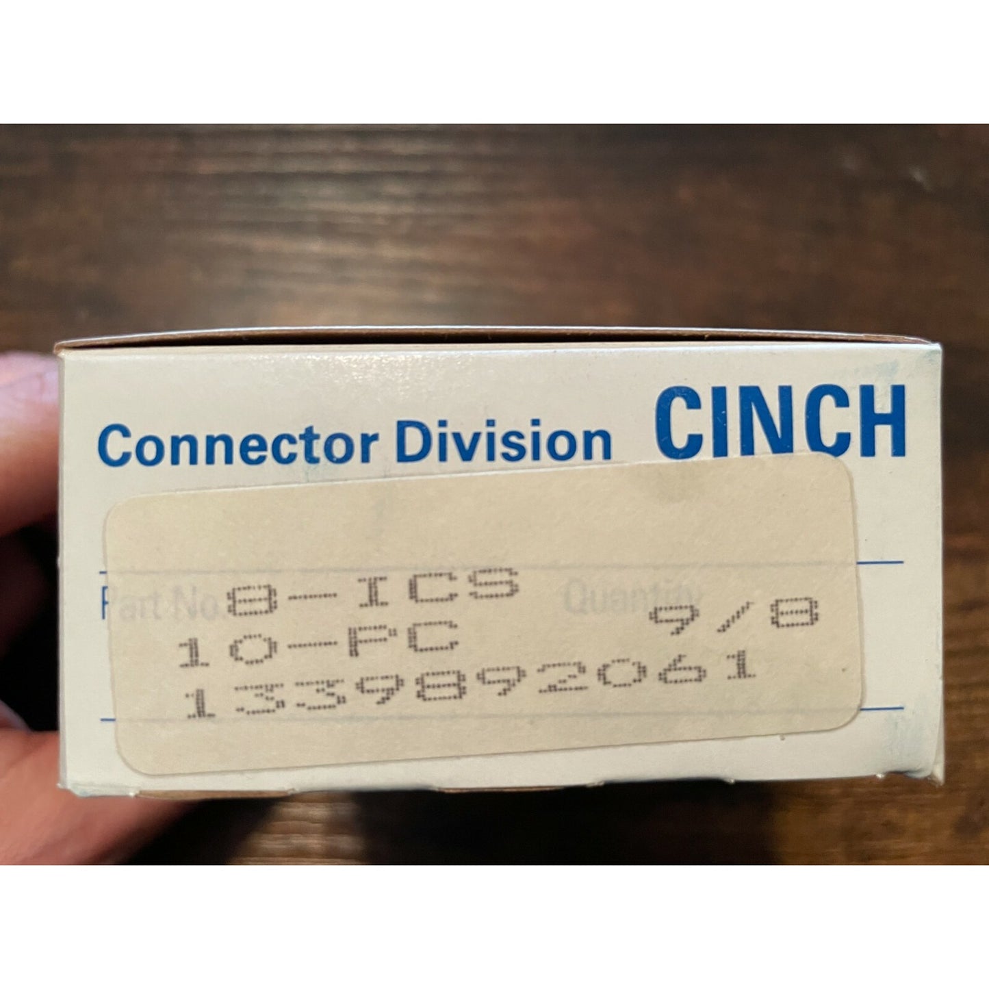 Cinch 8-ICS 8-Pin Round Transistor Socket, NOS box label