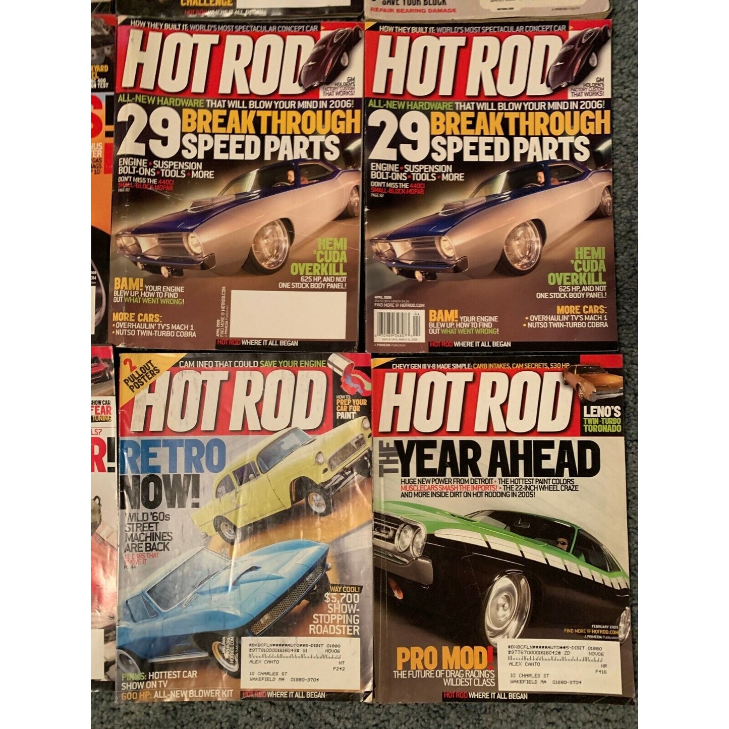 Hot Rod Magazines - Lot of 20 close up of 4