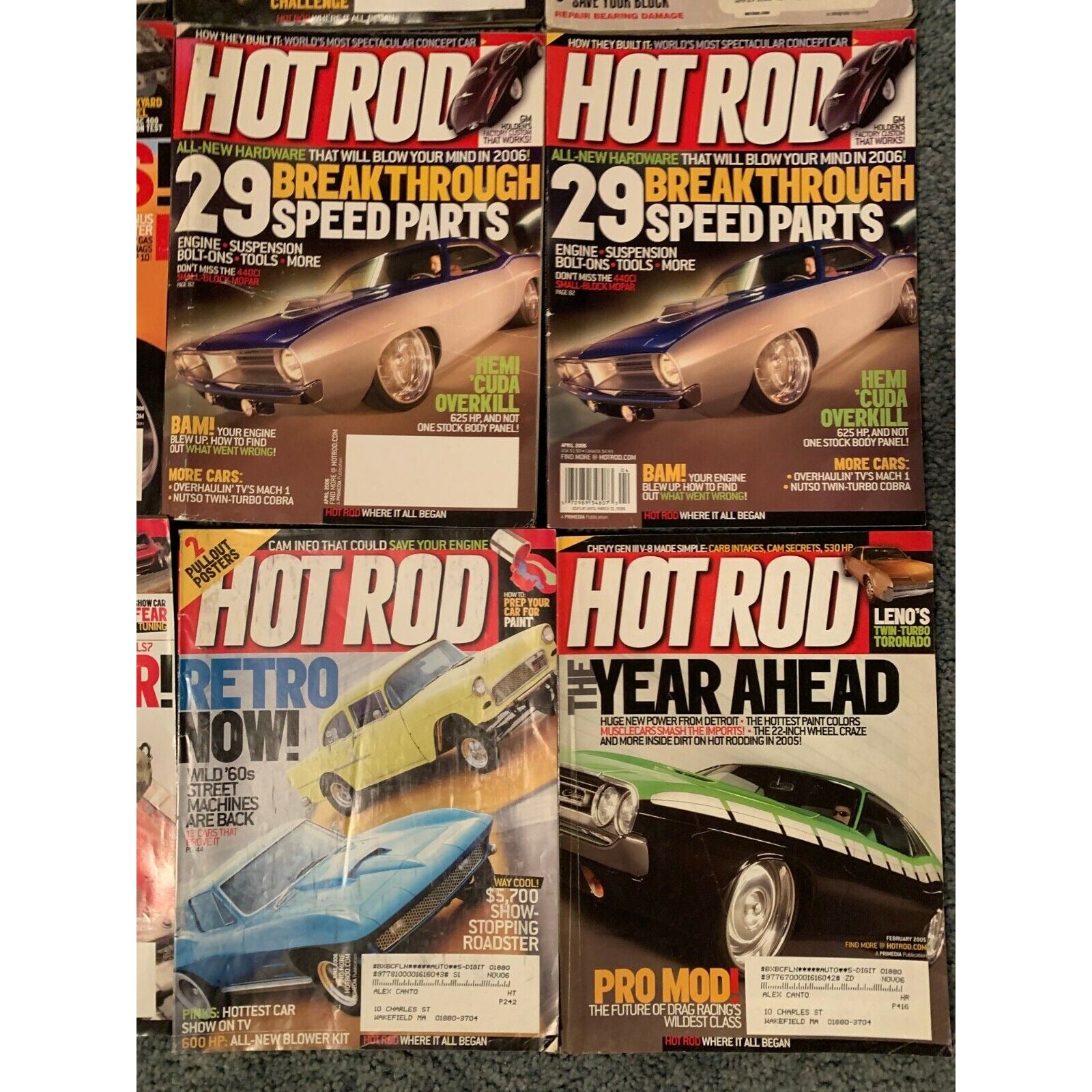 Hot Rod Magazines - Lot of 20 close up of 4
