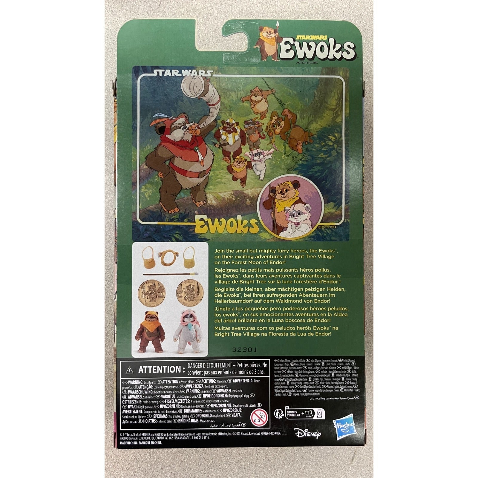 Hasbro Disney Star Wars Ewoks Box Set back of package details