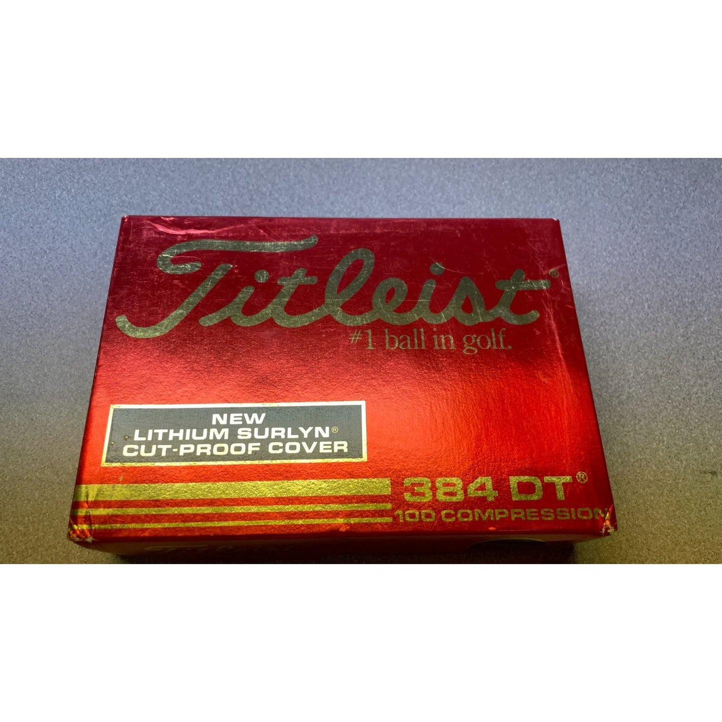 Titleist 384 DT 100 Compression Golf Balls front of package