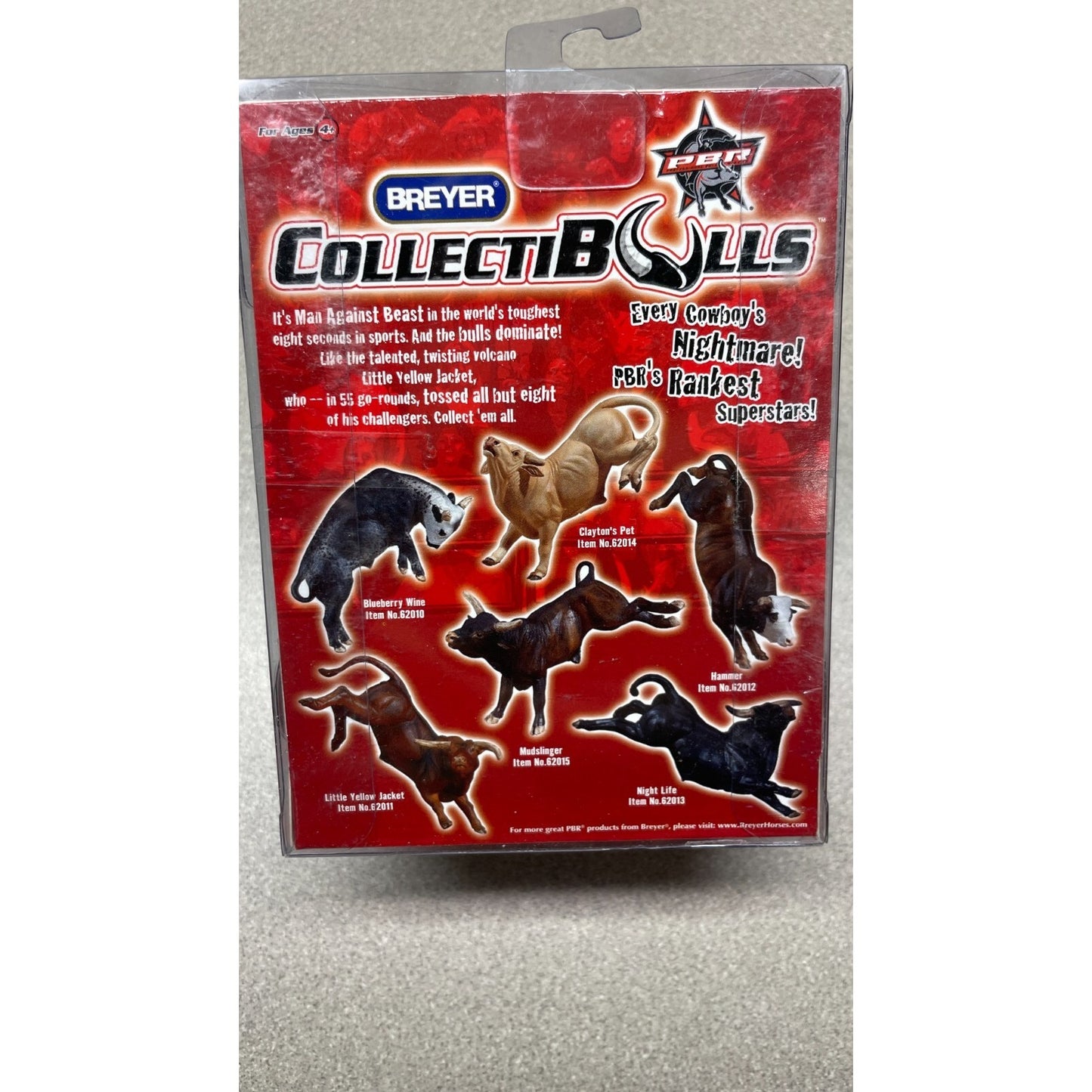Breyer CollectiBulls Mudslinger back of package item details