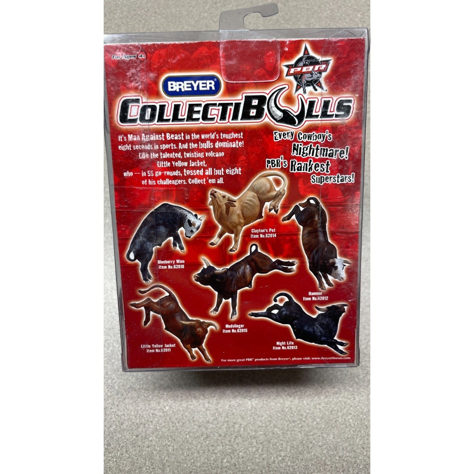 Breyer CollectiBulls Mudslinger back of package item details
