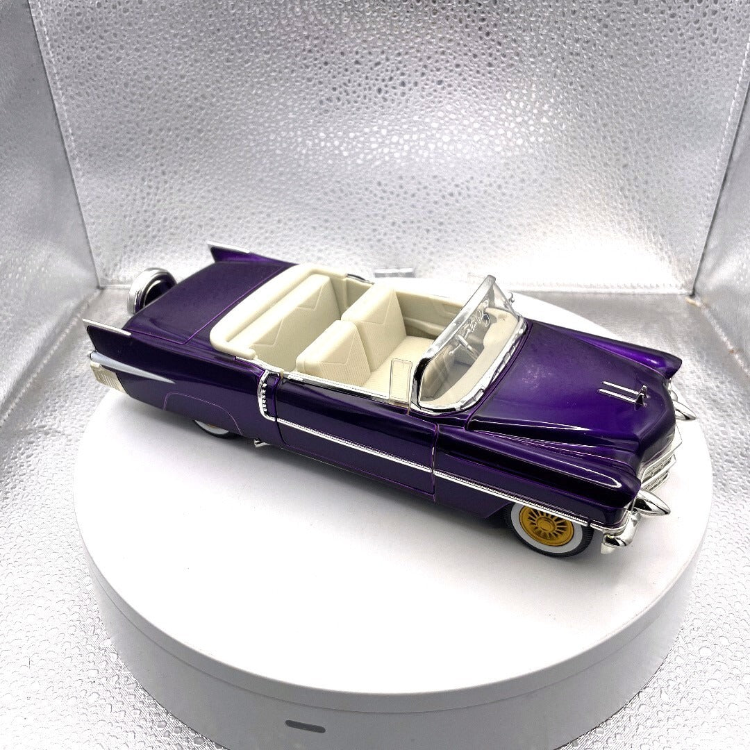 Jada Elvis Presley 1956 Cadillac Eldorado Purple Die Cast, Scale: 1/24, No. 31002 passenger/front view