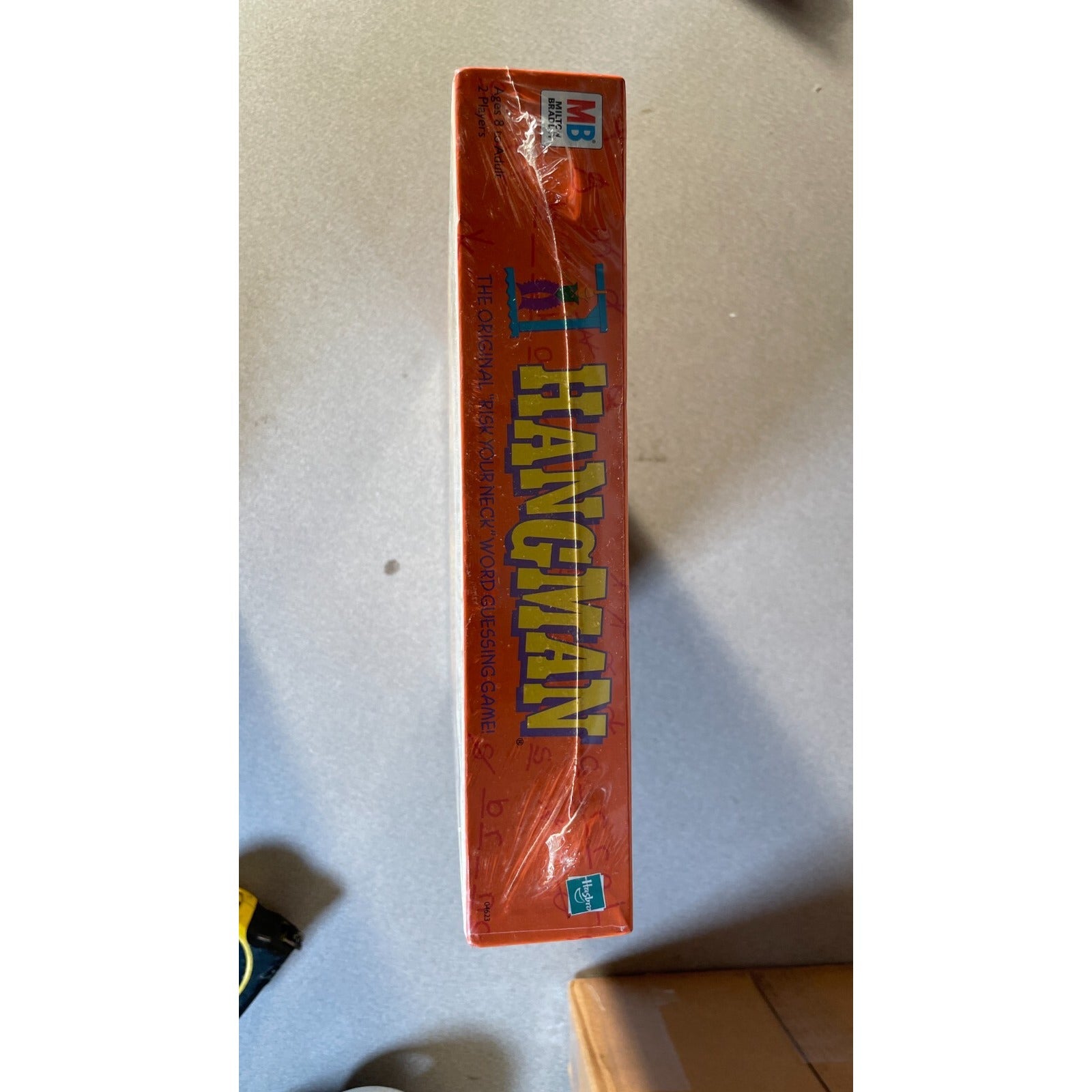 Hasbro Hangman - Original Unopened Board Game side of sealed box