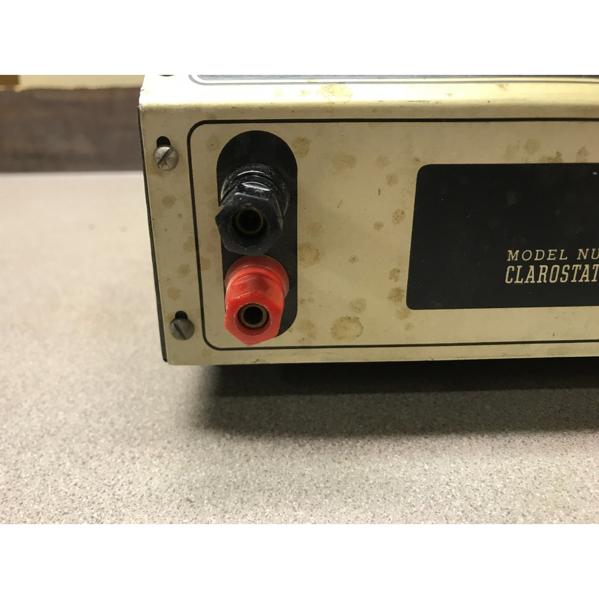 Clarostat Mfg Co 240-C Power Resistor Decade Box closeup of connectors