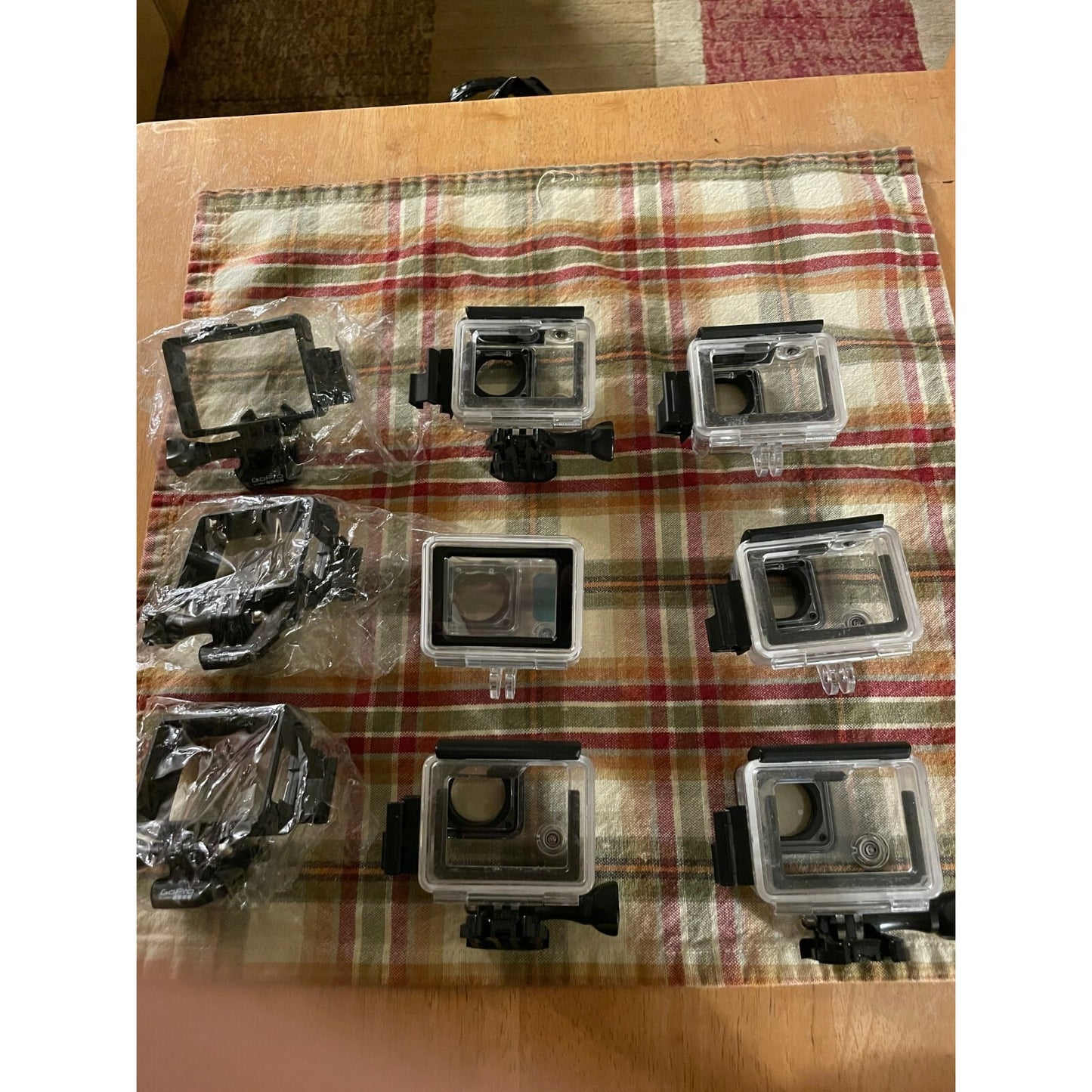 GoPro Hero 3, 3+, 4 Cases - Lot of 9, Various Cases top view some in packaging