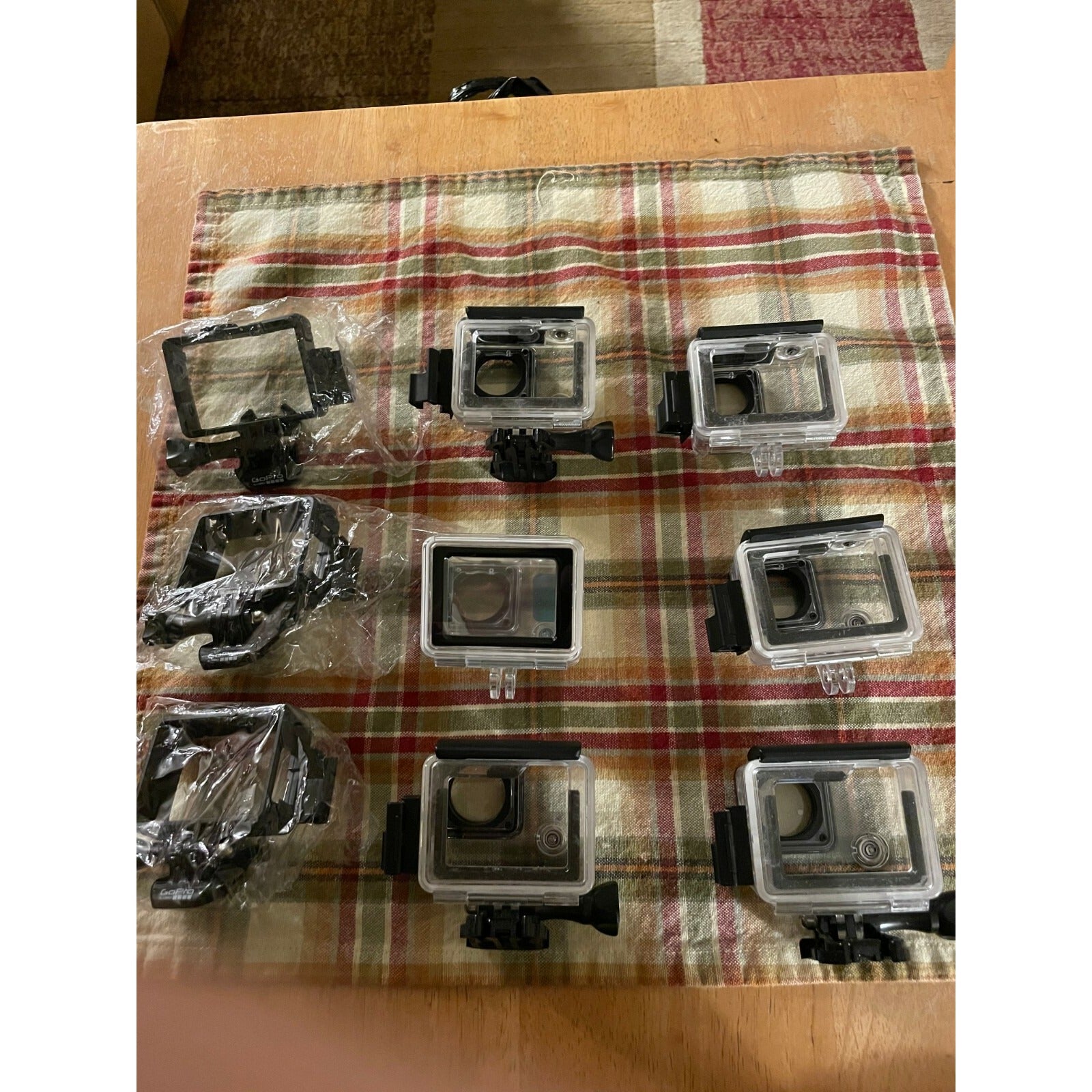 GoPro Hero 3, 3+, 4 Cases - Lot of 9, Various Cases top view some in packaging