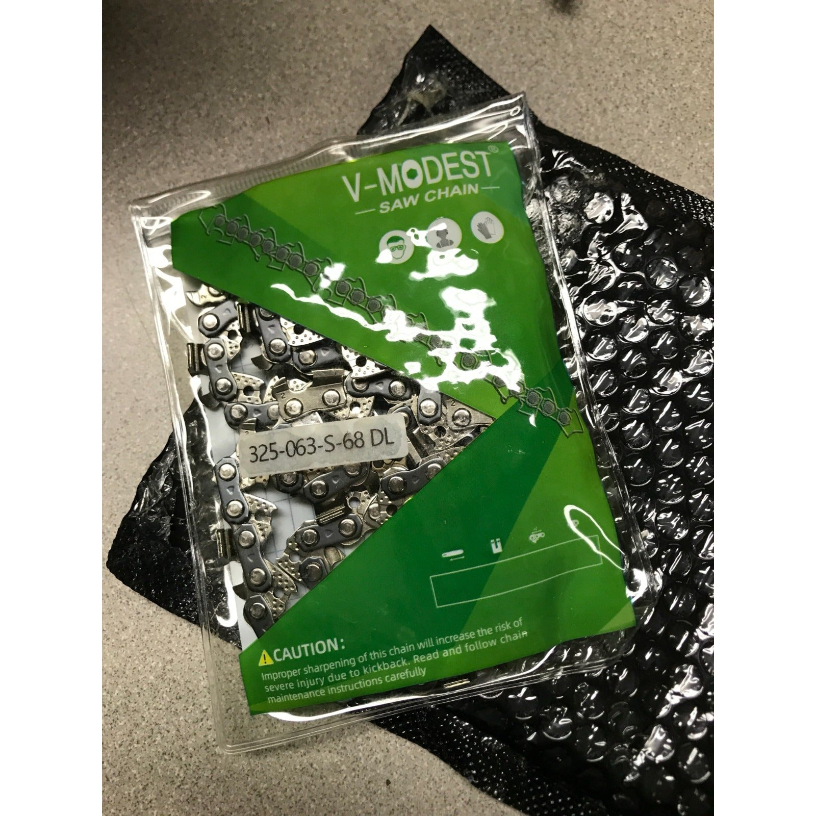 Chainsaw Chain V-Modest 325-063-S-68 DL, 325 pitch, 0.063 gauge, 68 links chain in package