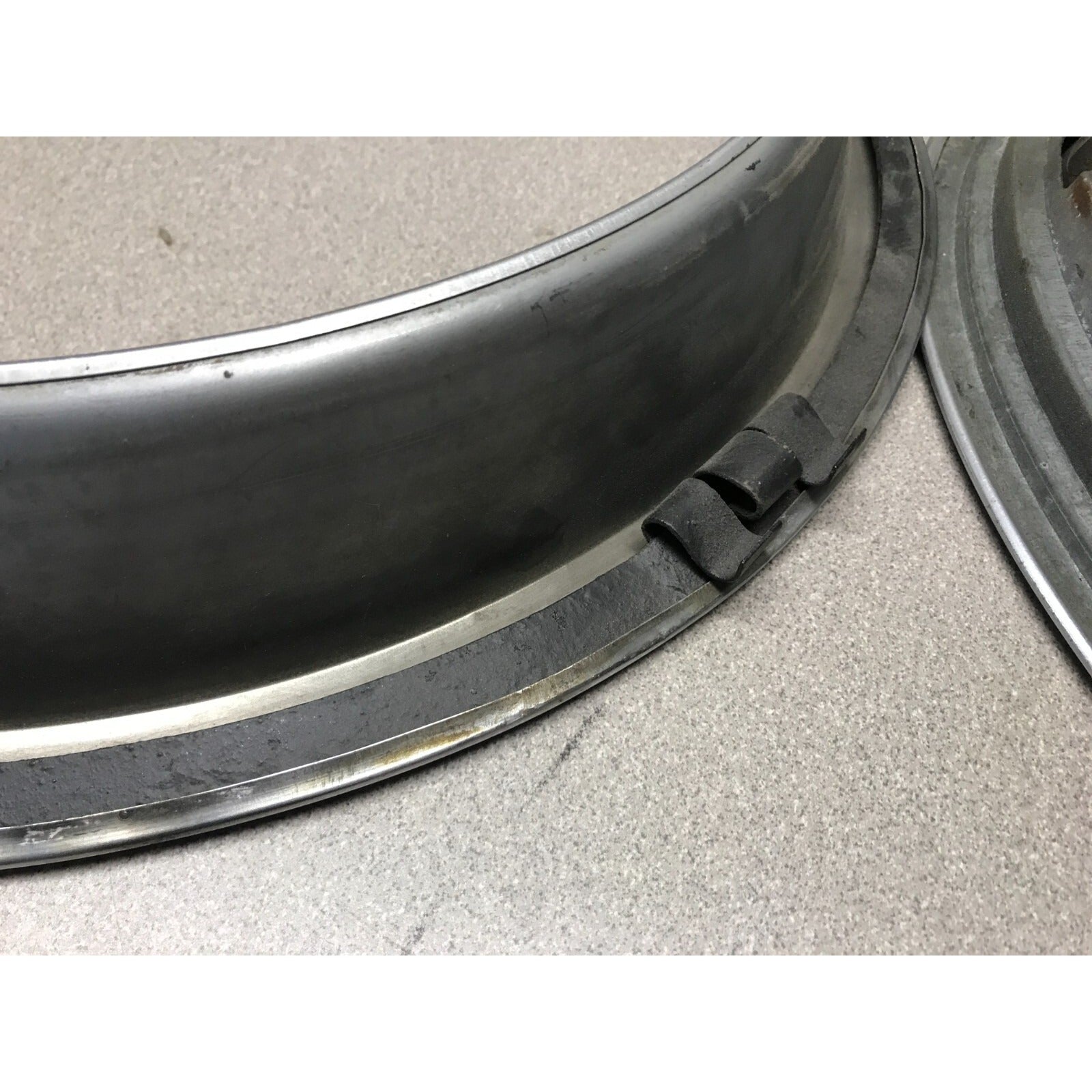 Lot 4 Unmatching 1966 Pontiac GTO OEM Wheel Trim Rings rim close up