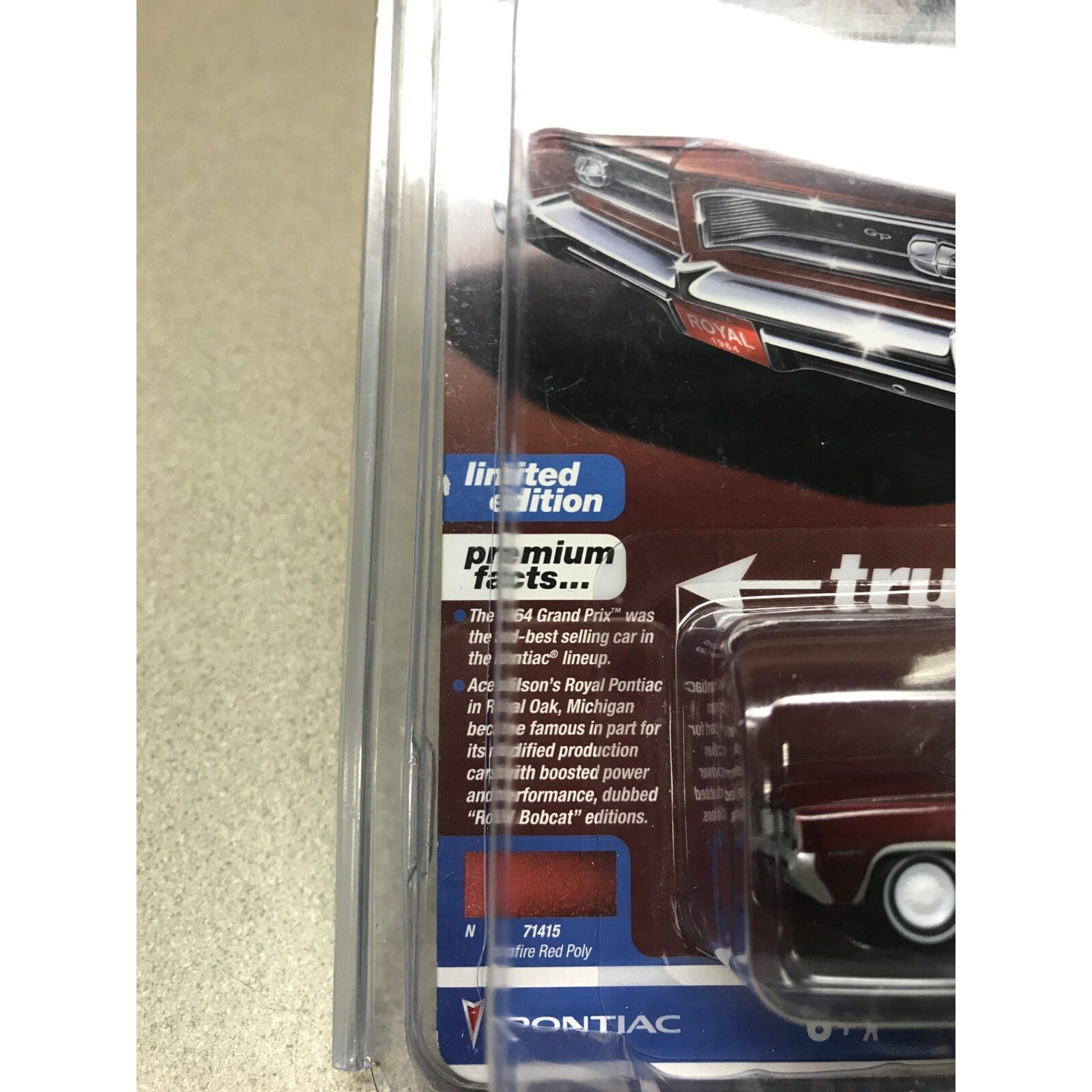 1964 Pontiac Grand Prix Royal Bobcat Ultra Red Chase Die-Cast Premium facts