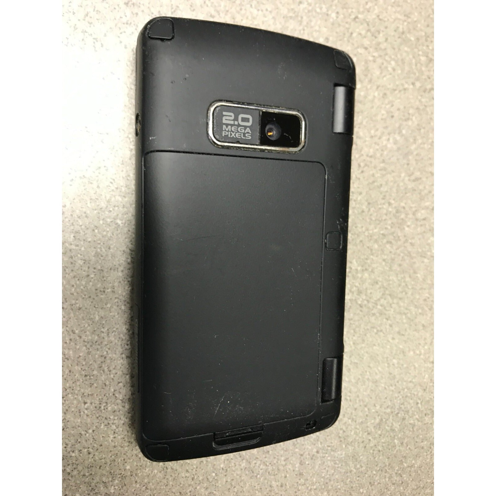 LG Flip Phone Model LG-VX9200M (Black) back of phone, camera 2.0 mp