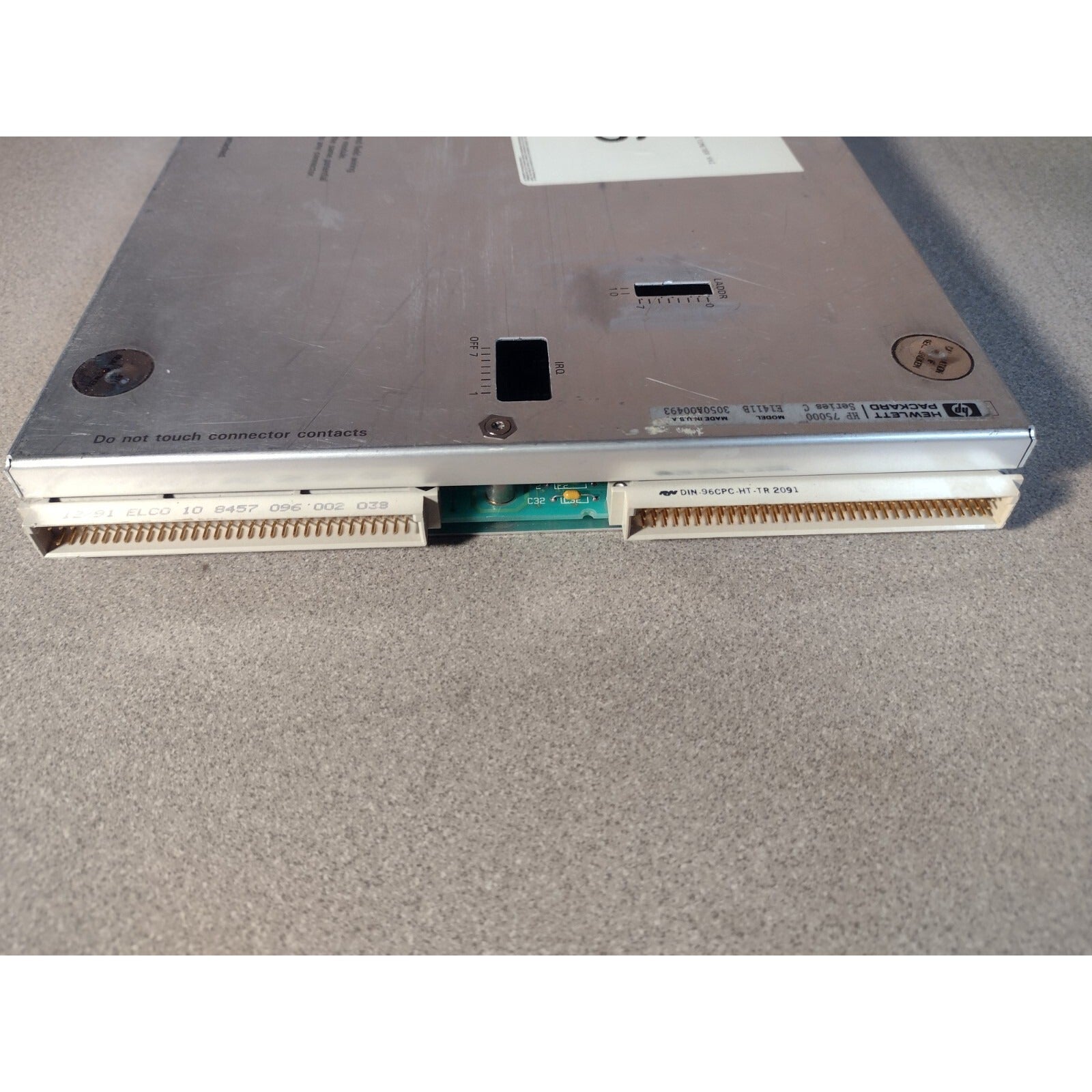 HP E1411B 75000 SERIES 5-1/2-DIGIT MULTIMETER back of unit connections 