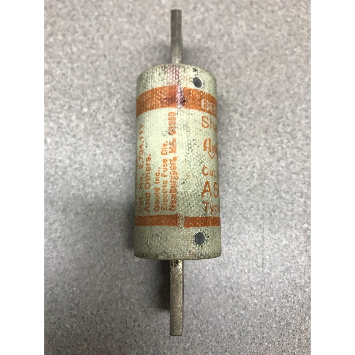Gould Shawmut A50P100 Type 4 Fuse 100A 500V or Less - Lot of 2 side view 
