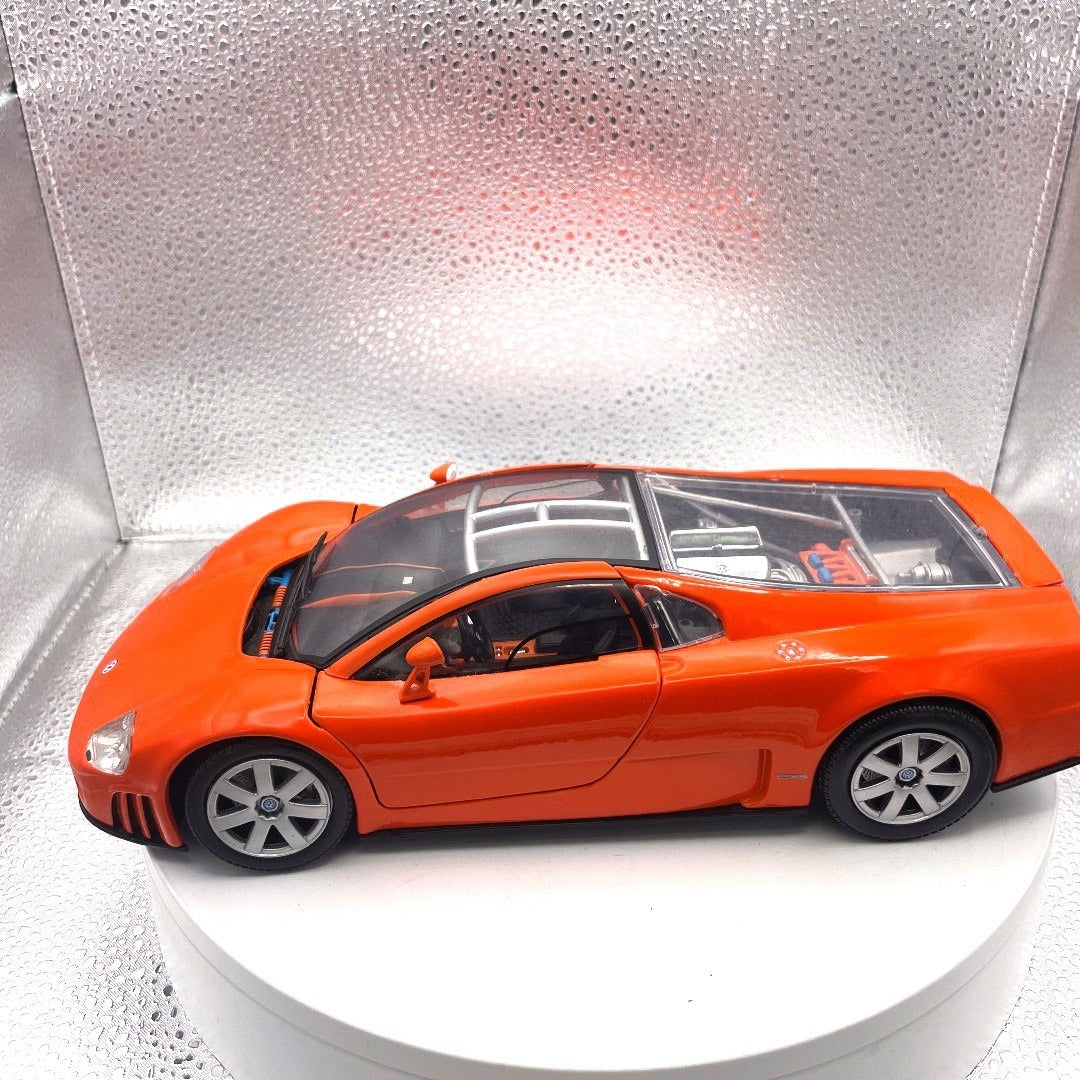 Motor Max Volkswagen Nardo W12 Show Car Orange Die Cast, Scale 1:18, No. 73141 drivers side view