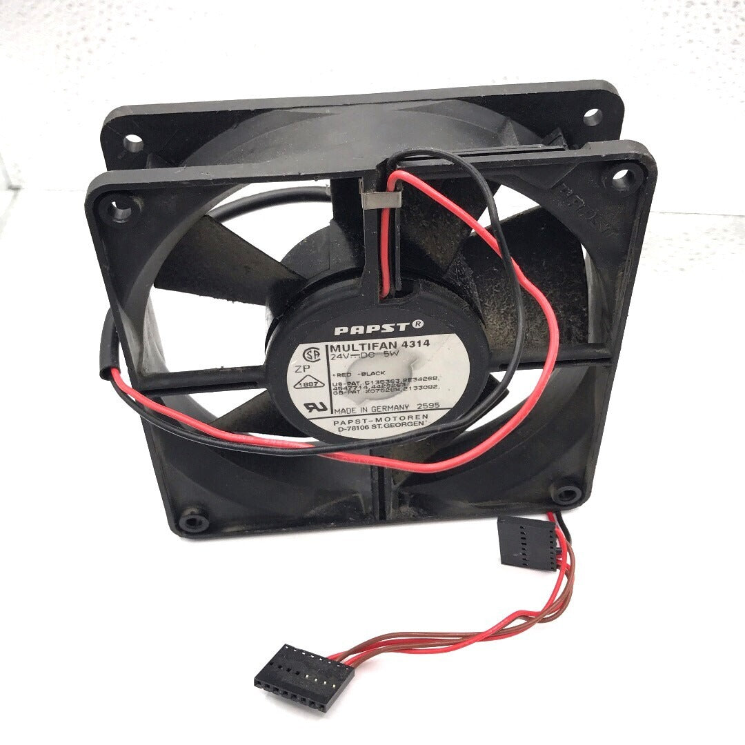 Papst MultiFan 24V DC 4314 front view with connectors