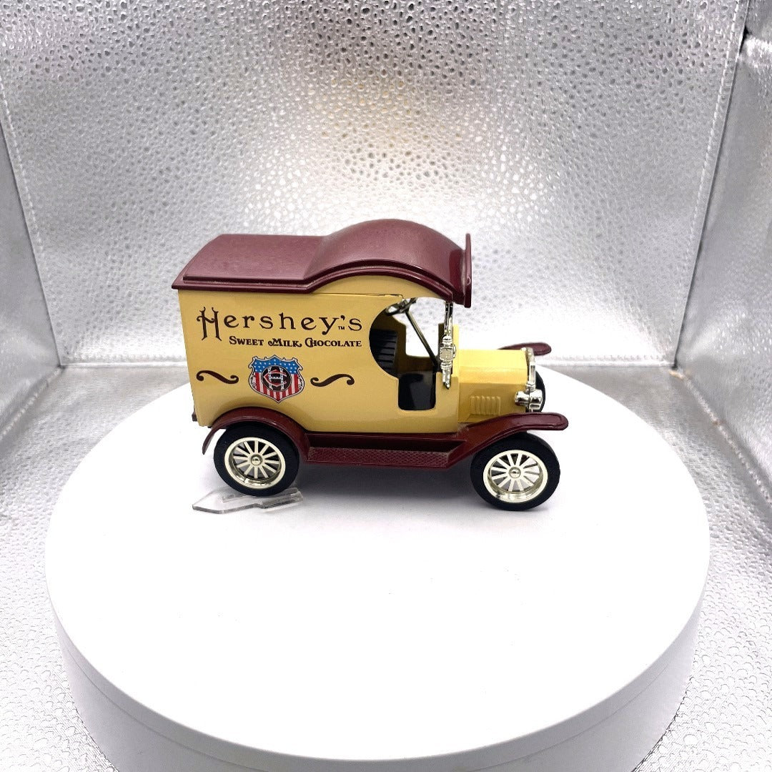Gearbox Toy Replica 1912 Delivery Car Ford Model T Coin Bank, Hershey's Sweet Milk Chocolate
 passenger side view