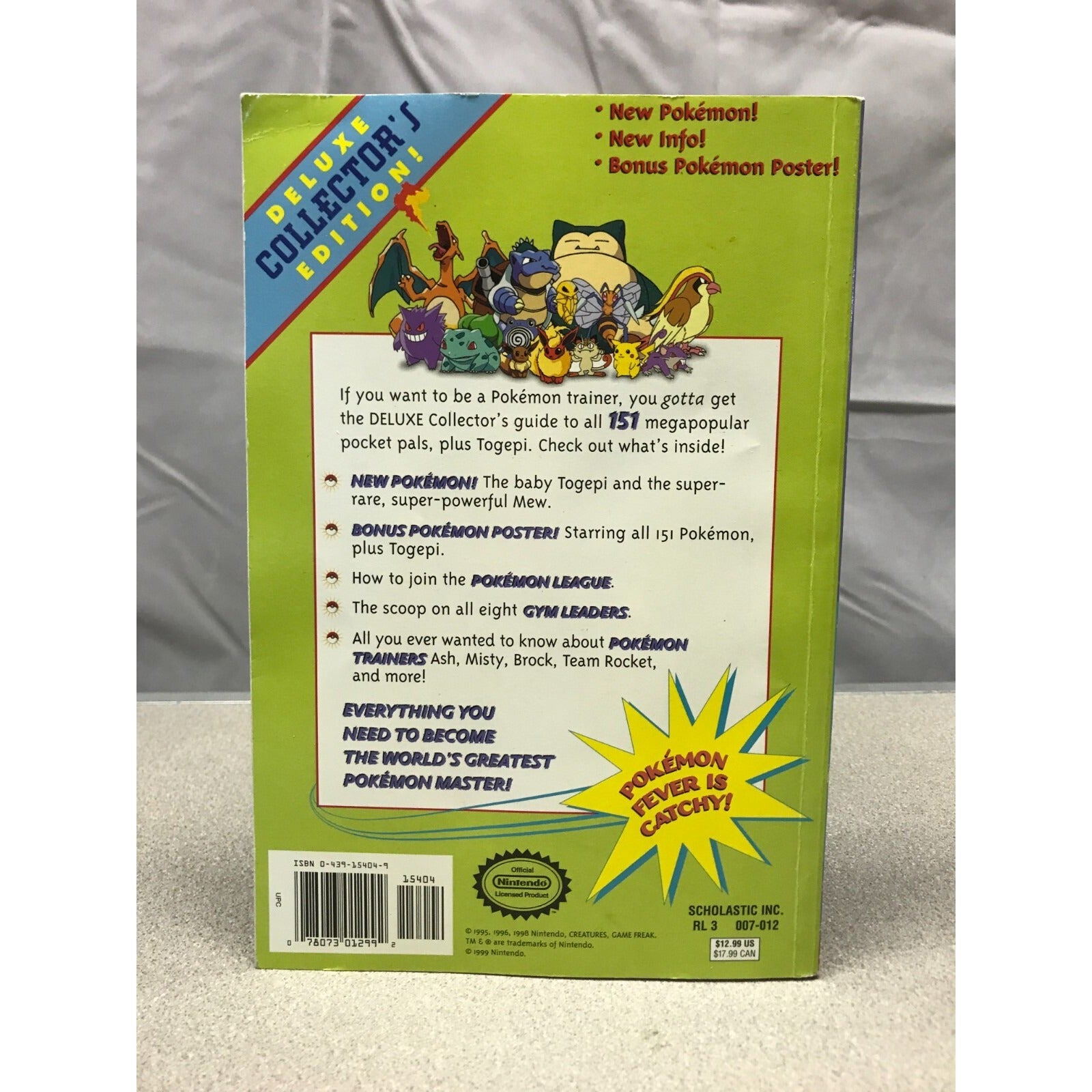 The Official Pokemon Handbook By Maria S. Barbo Deluxe Collector's Edition back cover