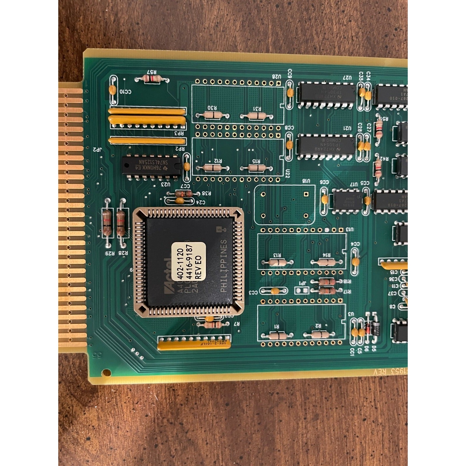 Harris Intraplex Inc Assy # 9547-1953 Rev B front view of circuit board closeup of CPU