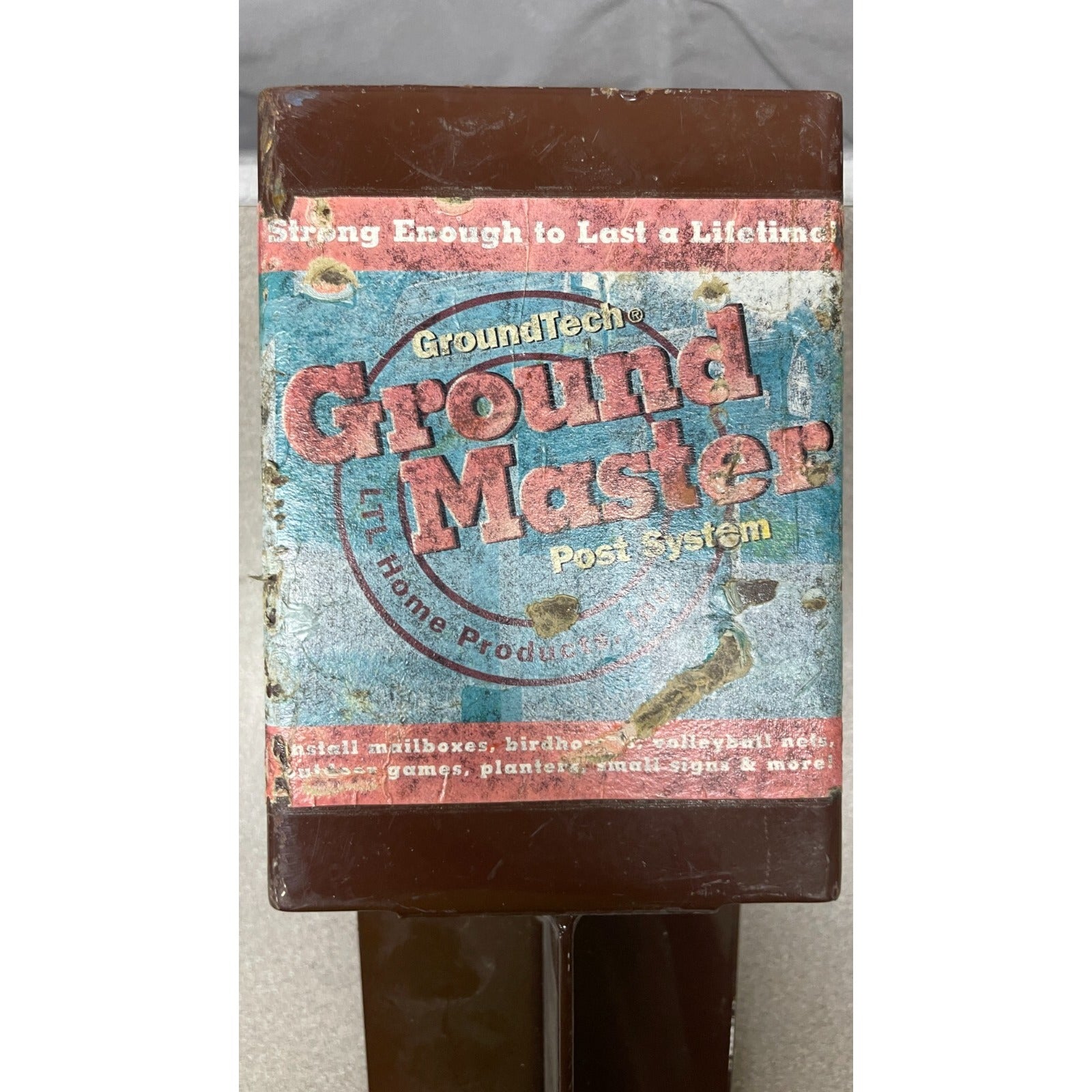 GroundTech Ground Master Heavy Gauge Steel Post System 24" label close up