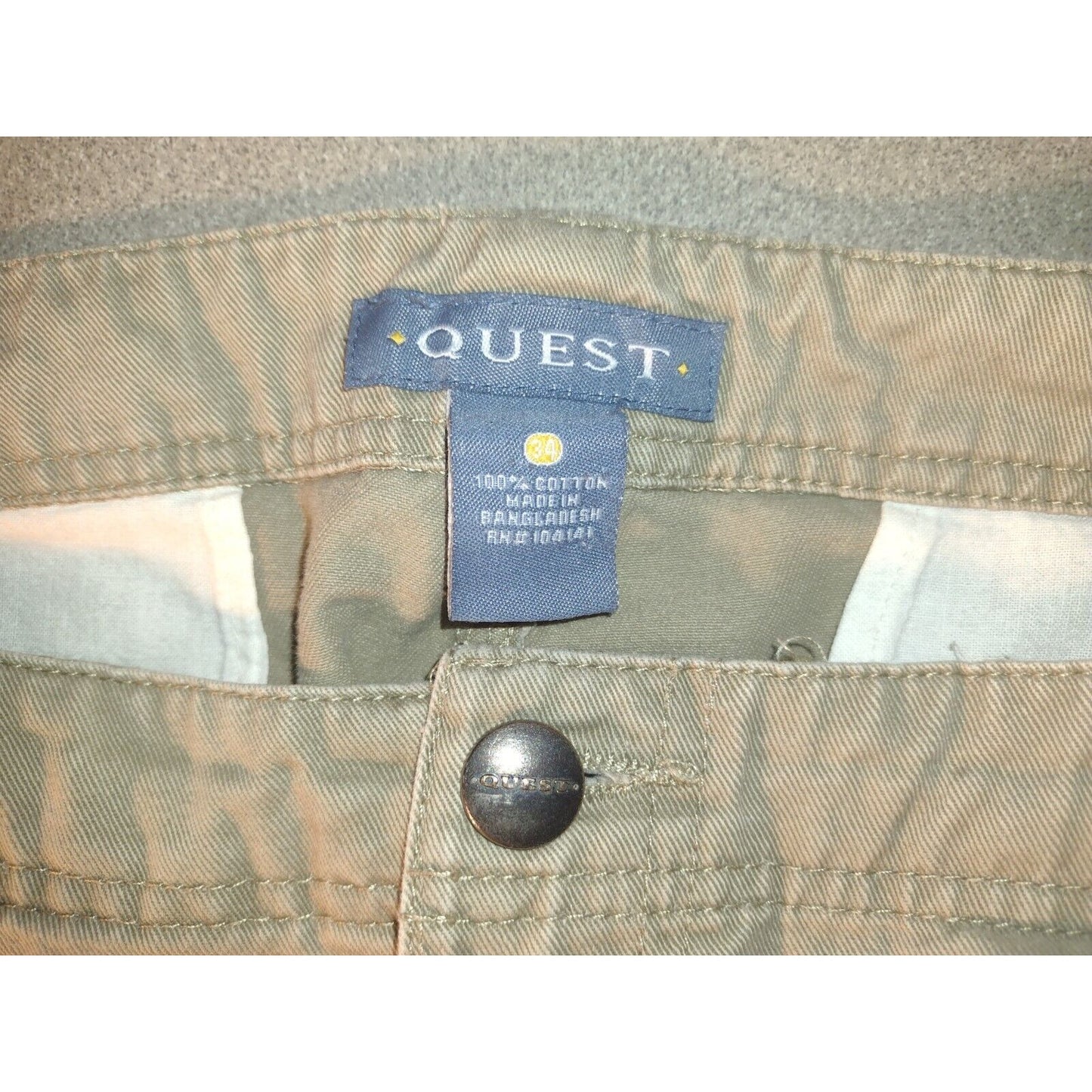 Quest RN104141 - Brown Shorts, Adjustable Waist label
