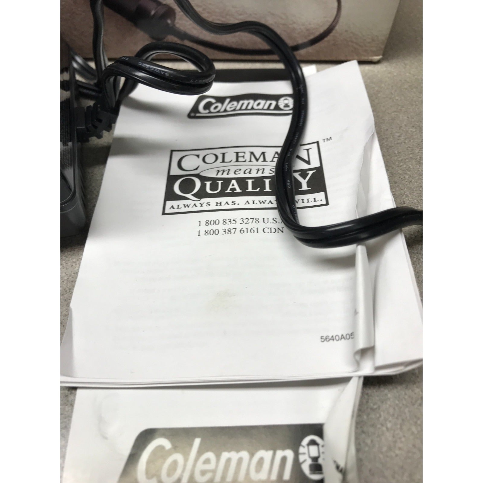 Coleman 120-V AC Adaptor, Converts to 12 Volts DC (5.25 amps), 5232E640T owners manual