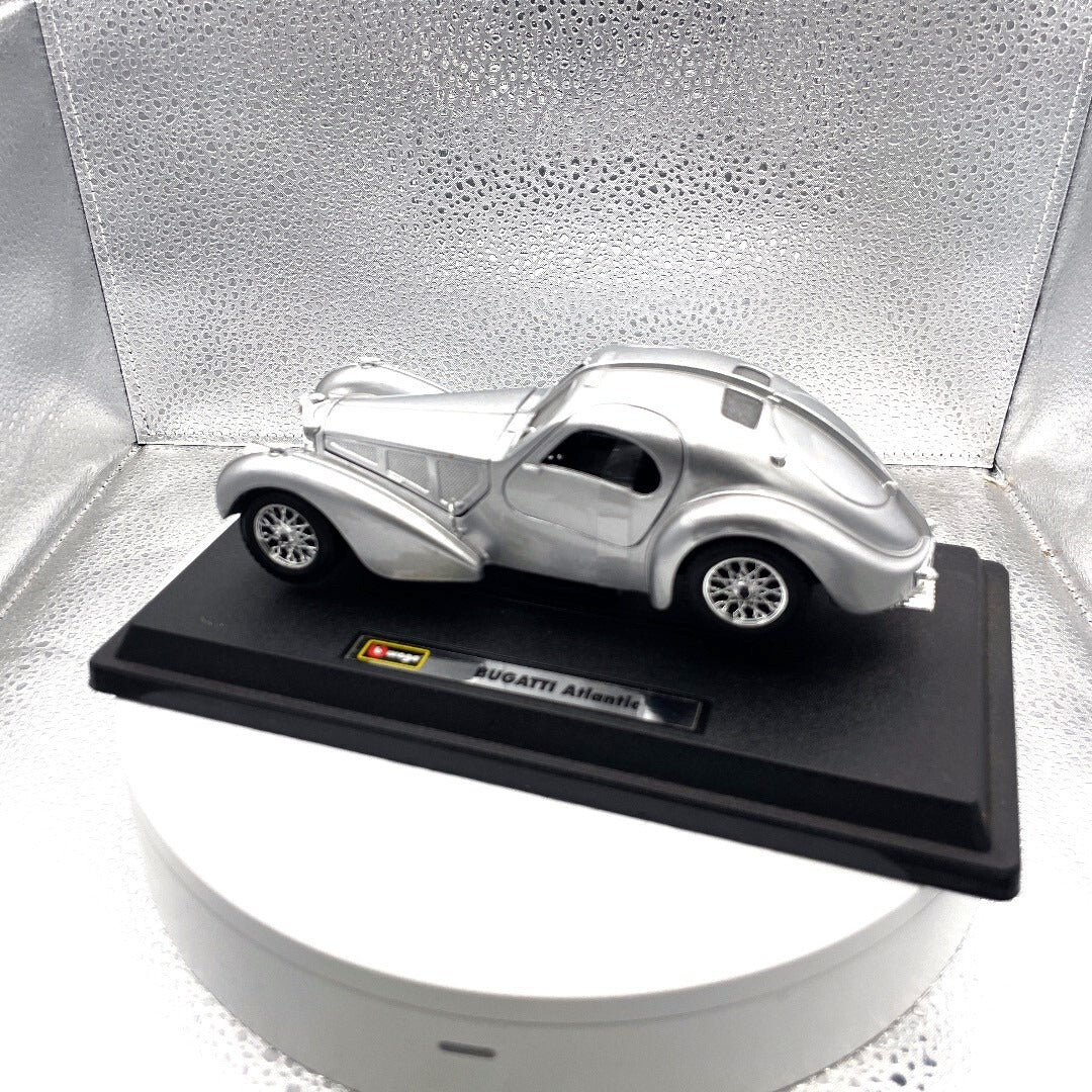 Burago Bugatti 57 SC Atlantic Silver Die Cast, Scale: 1/24 driver's side view