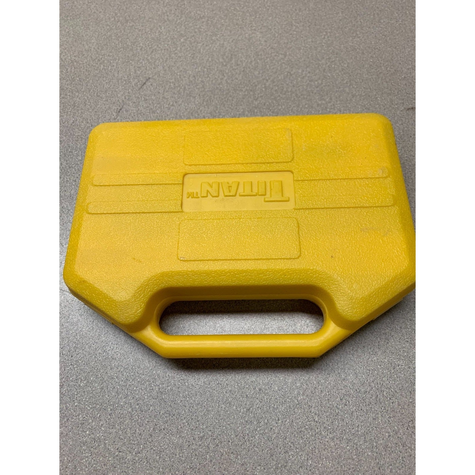 Titan Drill Bit and Power Bit Set (53 pieces) top of closed case with Titan logo