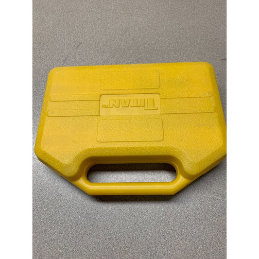 Titan Drill Bit and Power Bit Set (53 pieces) top of closed case with Titan logo