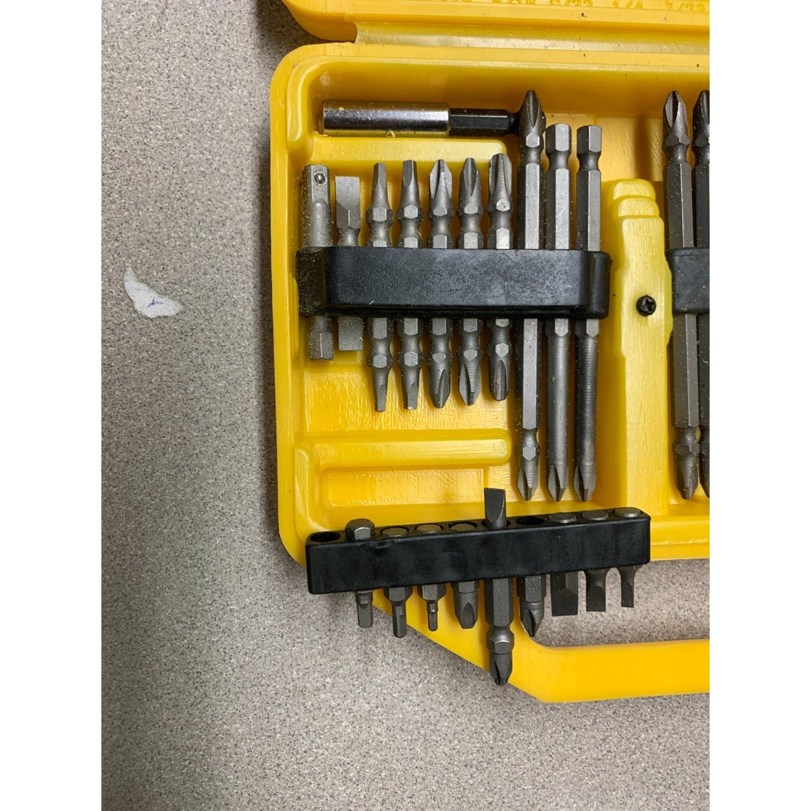 Titan Drill Bit and Power Bit Set (53 pieces) closeup of drill bits