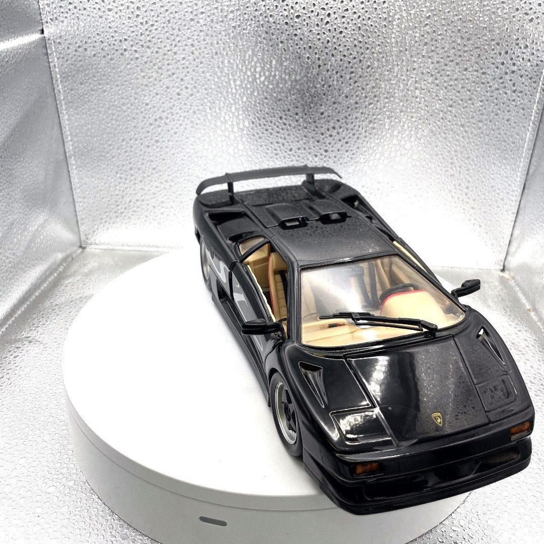 Maisto Lamborghini Diablo SV Black Die Cast, Scale: 1/18, No. 11226 front end view