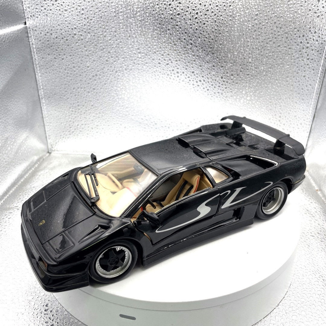 Maisto Lamborghini Diablo SV Black Die Cast, Scale: 1/18, No. 11226 front end/drivers side view