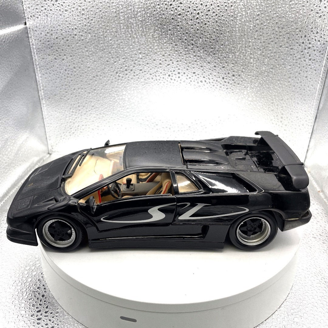 Maisto Lamborghini Diablo SV Black Die Cast, Scale: 1/18, No. 11226 drivers side view