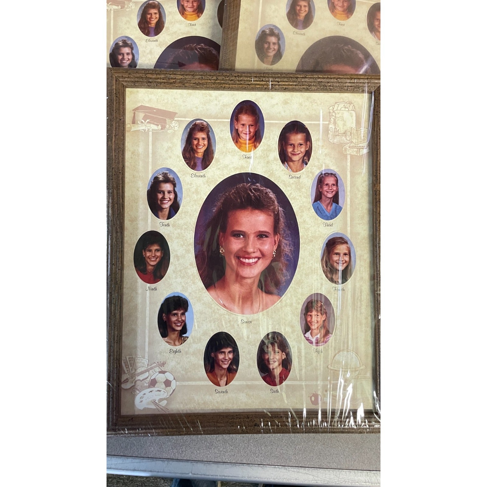 Child Each Grade Photo Frame - Lot of 3 closeup of frame showing collage details