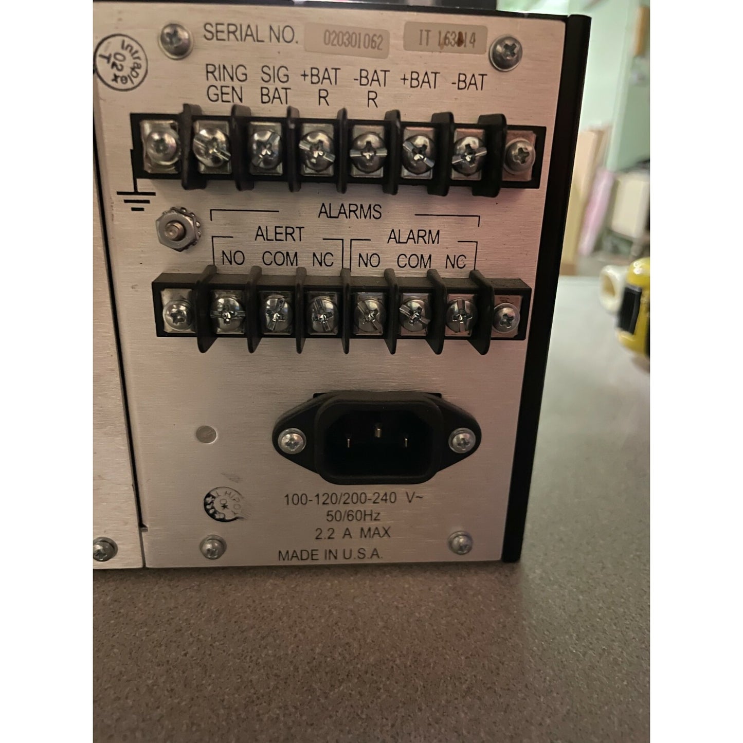 Harris Intraplex STL PLUS Chassis back panel closeup