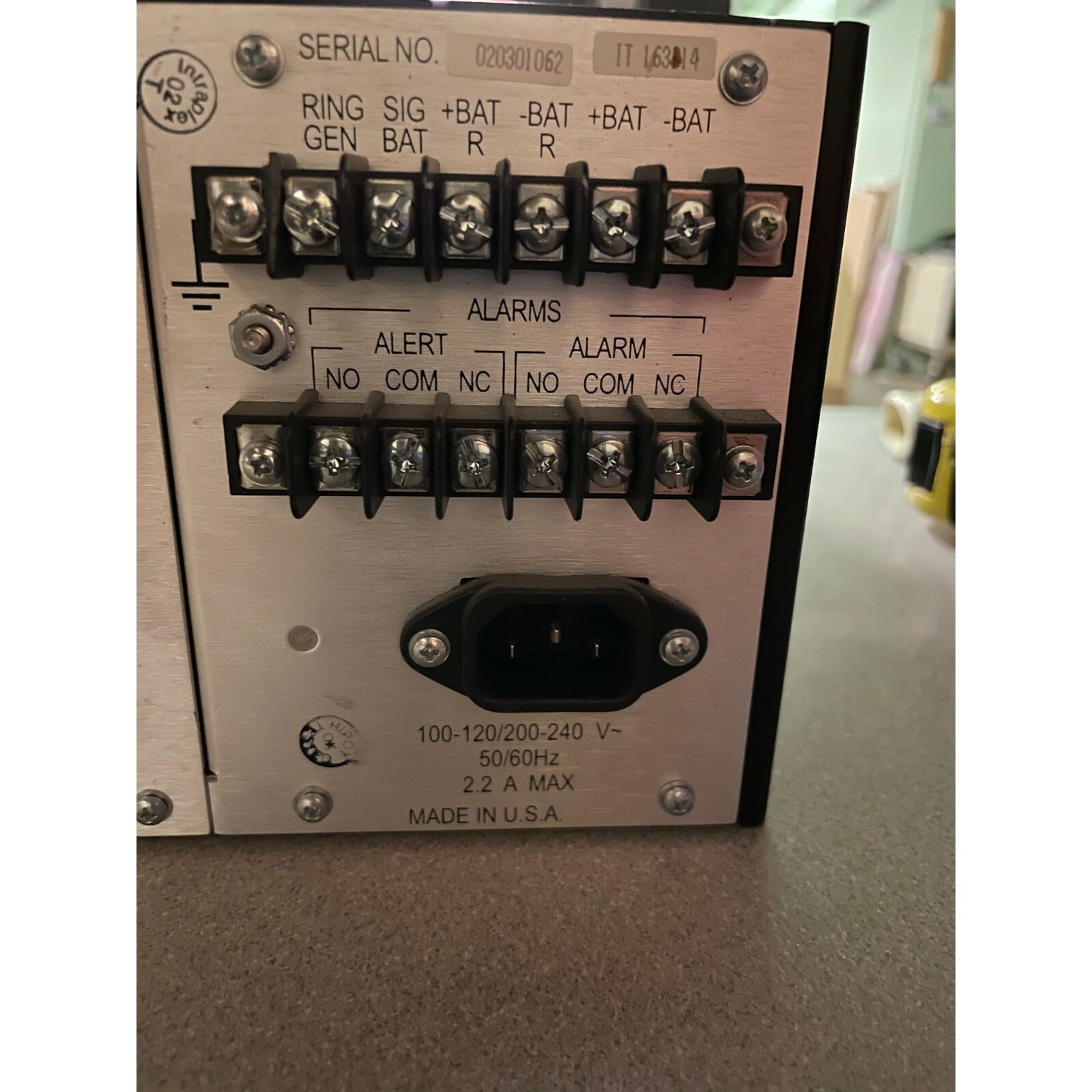 Harris Intraplex STL PLUS Chassis back panel closeup